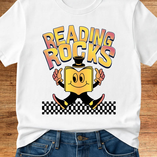 Reading Rocks Teacher T-Shirt - teachngear