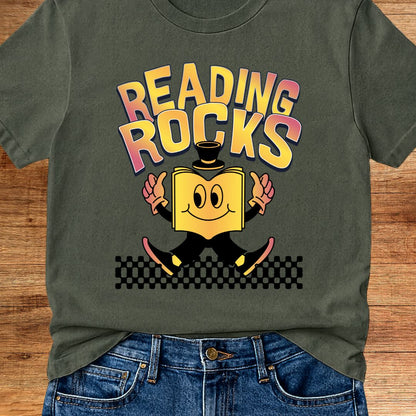 Reading Rocks Teacher T-Shirt - teachngear