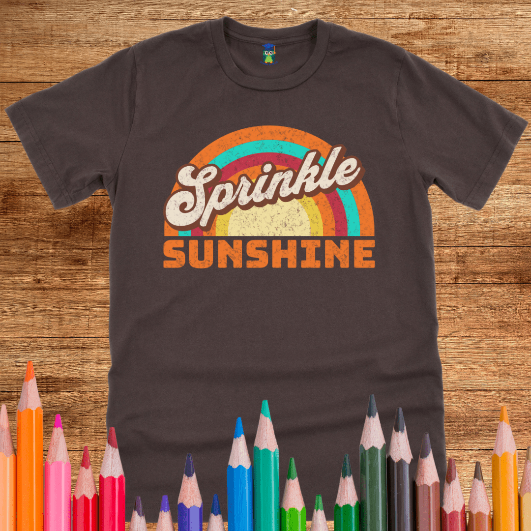 Retro Sprinkle Sunshine Teacher Shirt - teachngear