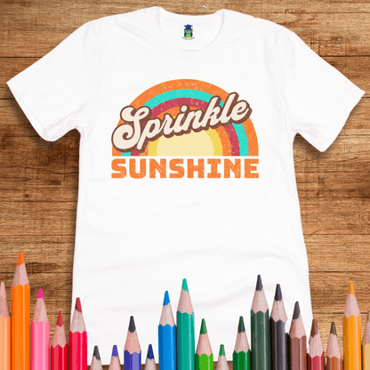 Retro Sprinkle Sunshine Teacher Shirt - teachngear