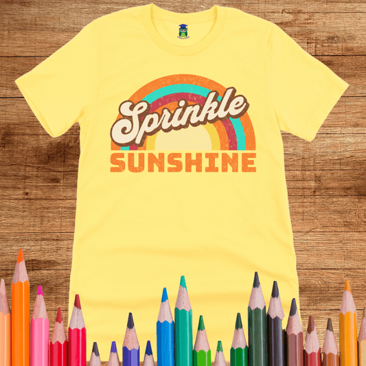 Retro Sprinkle Sunshine Teacher Shirt - teachngear