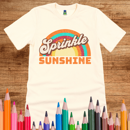 Retro Sprinkle Sunshine Teacher Shirt - teachngear