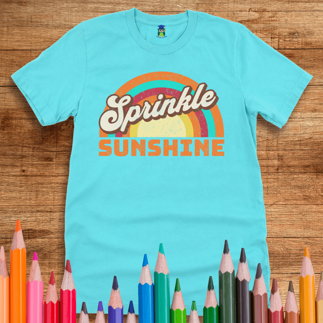 Retro Sprinkle Sunshine Teacher Shirt - teachngear