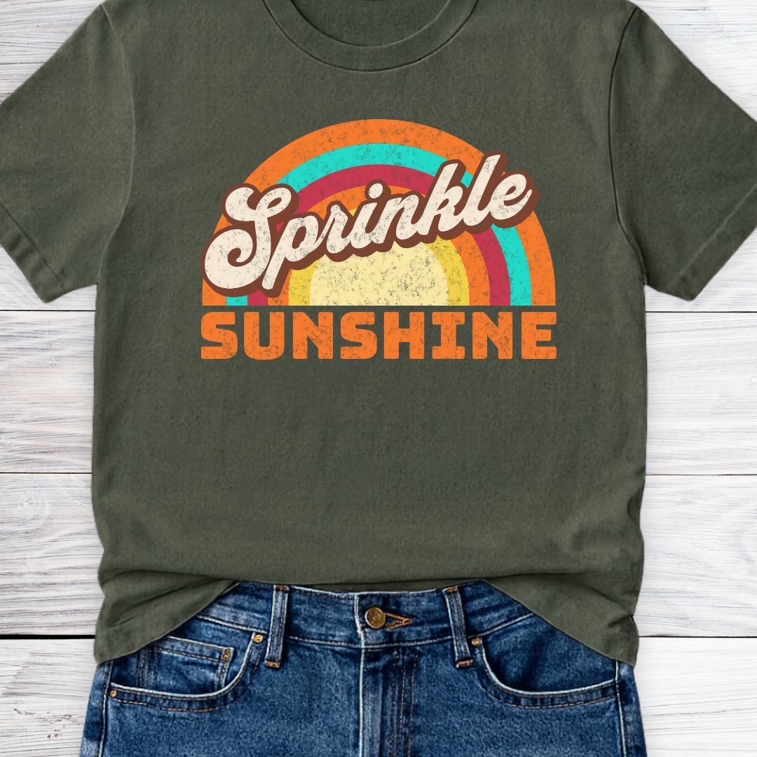 Retro Sprinkle Sunshine Teacher T-Shirt - teachngear
