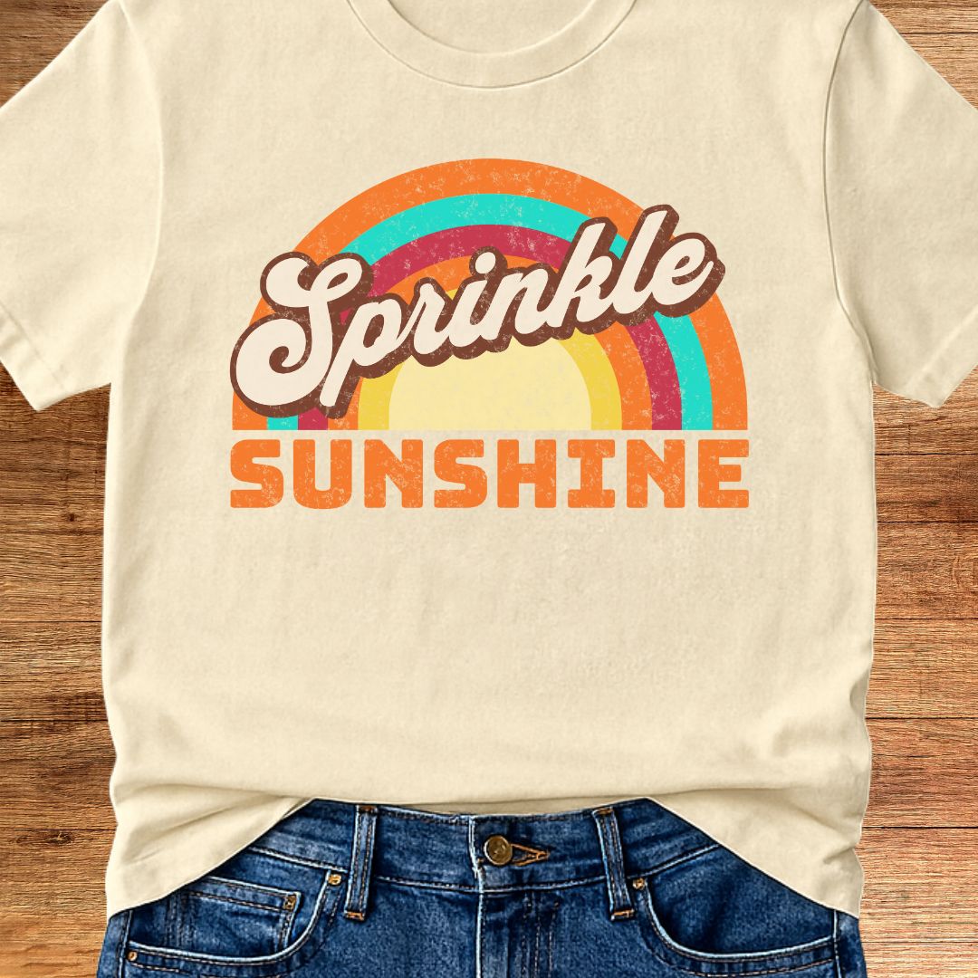 Retro Sprinkle Sunshine Teacher T-Shirt - teachngear