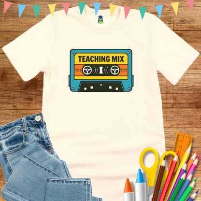 Retro Teacher Mix Teacher T-Shirt - teachngear