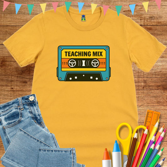 Retro Teacher Mix Teacher T-Shirt - teachngear