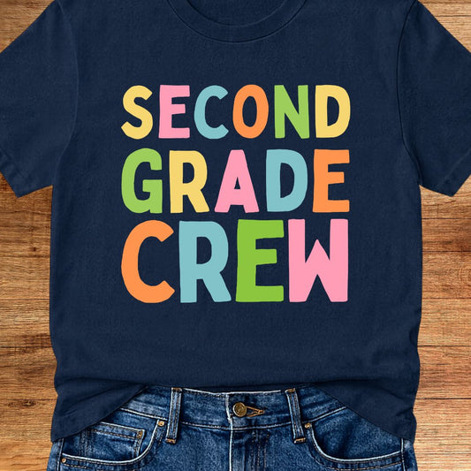 Second Grade Crew Teacher T-Shirt - teachngear