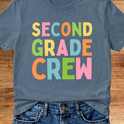 Second Grade Crew Teacher T-Shirt - teachngear