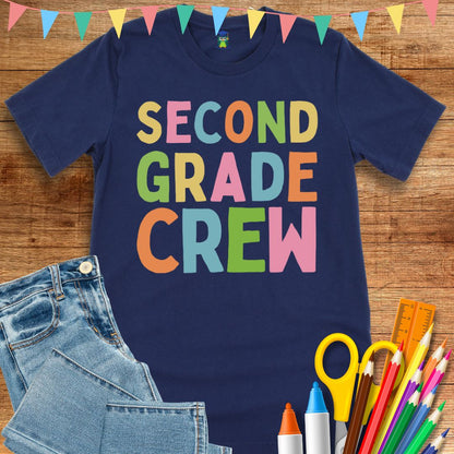 Second Grade Crew Teacher T-Shirt - teachngear