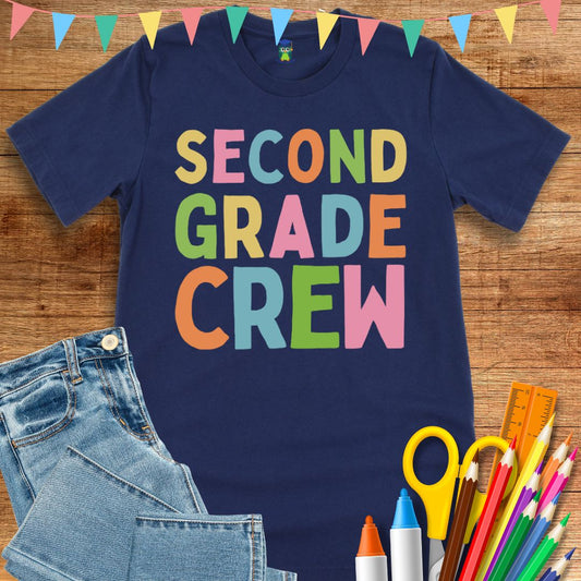 Second Grade Crew Teacher T-Shirt - teachngear