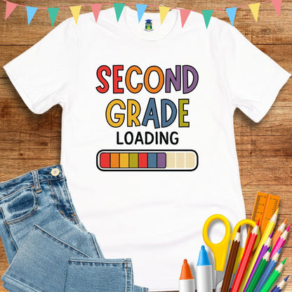 Second Grade Loading Teacher T-Shirt - teachngear