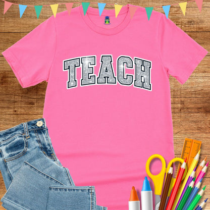 Shimmer Teach Teacher T-Shirt - teachngear