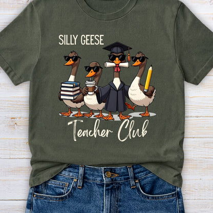 Silly Geese Teacher Club Teacher T-Shirt - teachngear