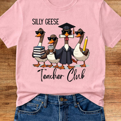 Silly Geese Teacher Club Teacher T-Shirt - teachngear