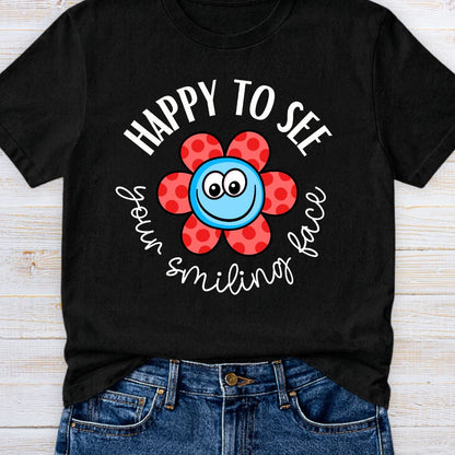 Smiling Face Teacher T-Shirt - teachngear