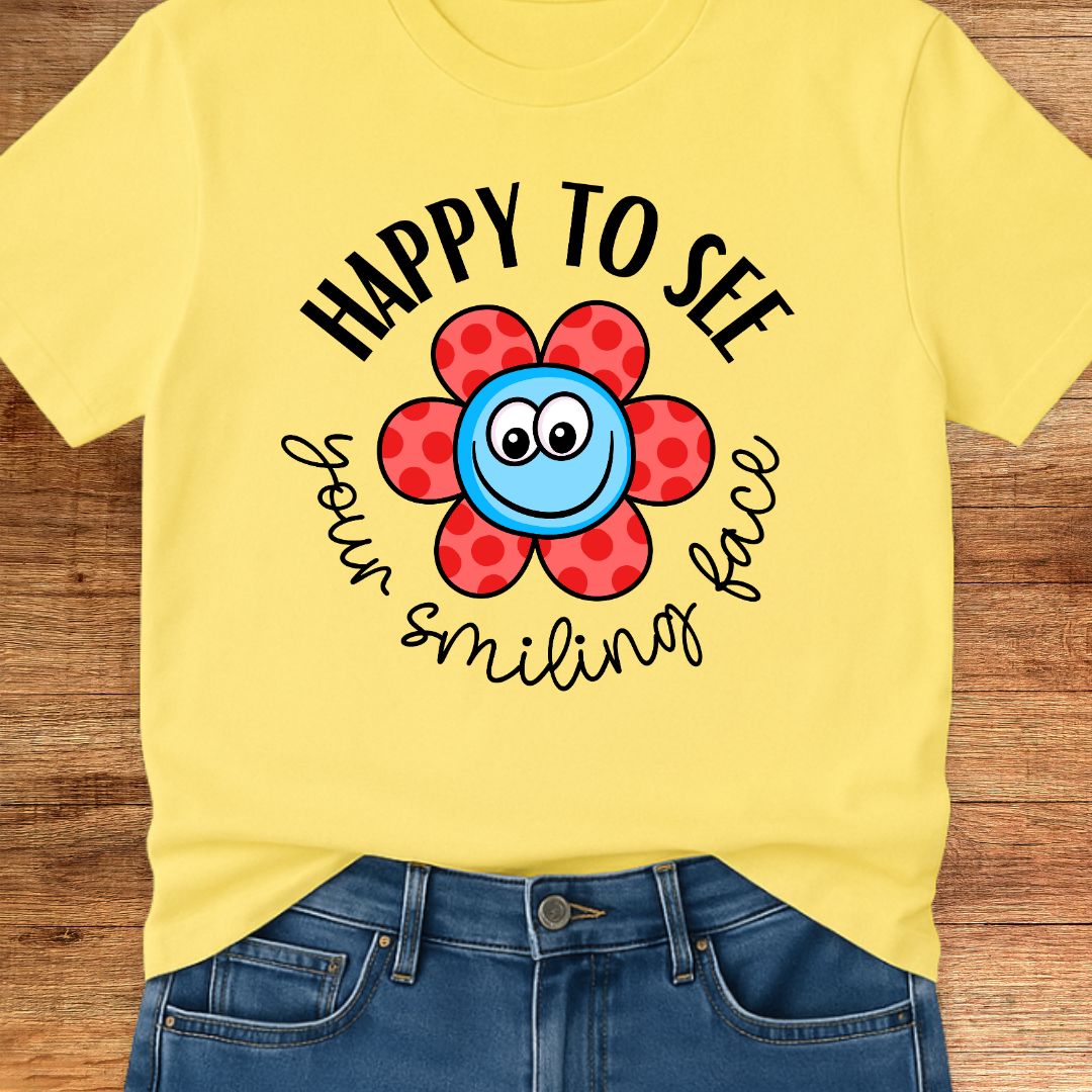 Smiling Face Teacher T-Shirt - teachngear