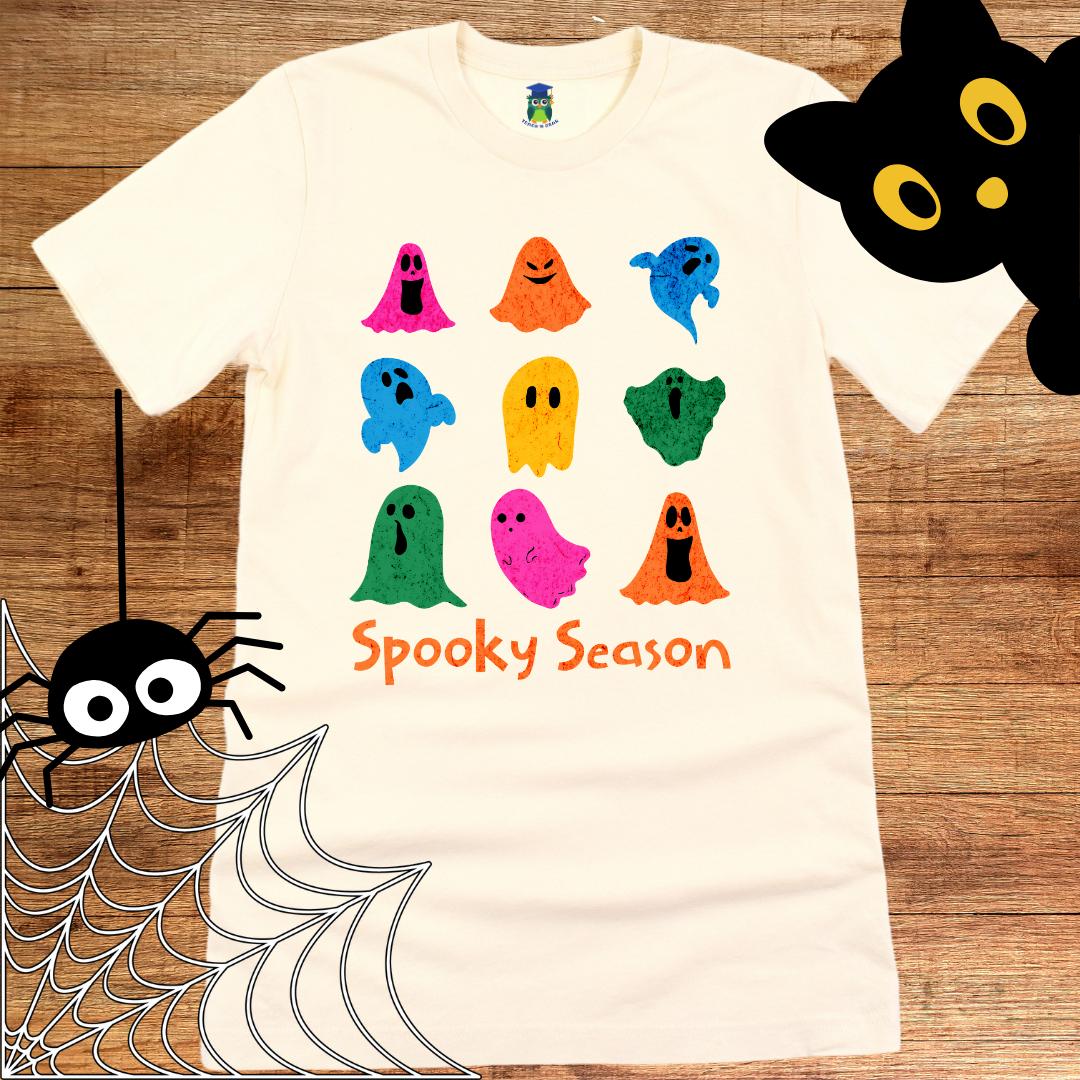 Spooky Season Halloween Teacher T-Shirt - teachngear