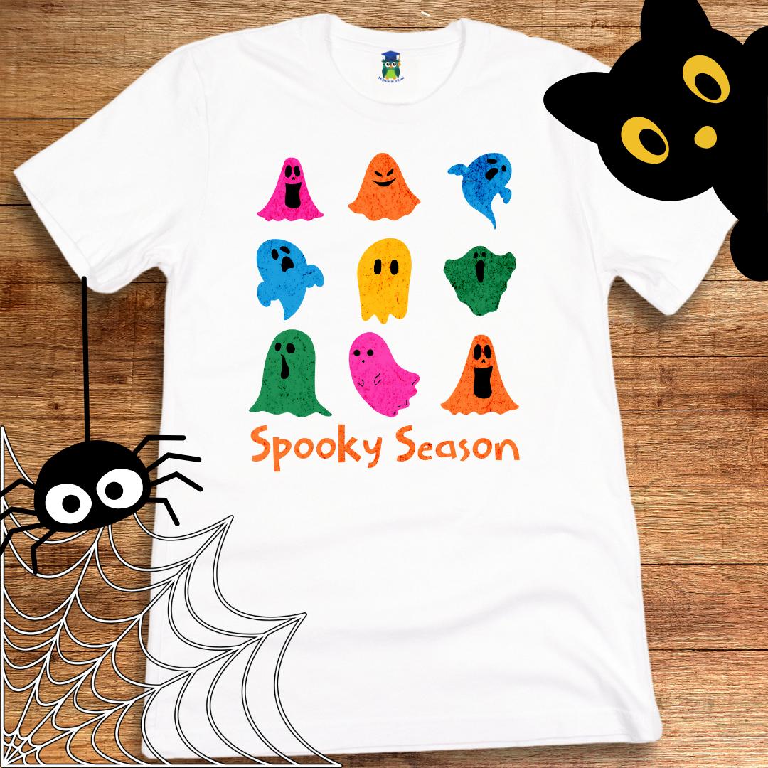Spooky Season Halloween Teacher T-Shirt - teachngear