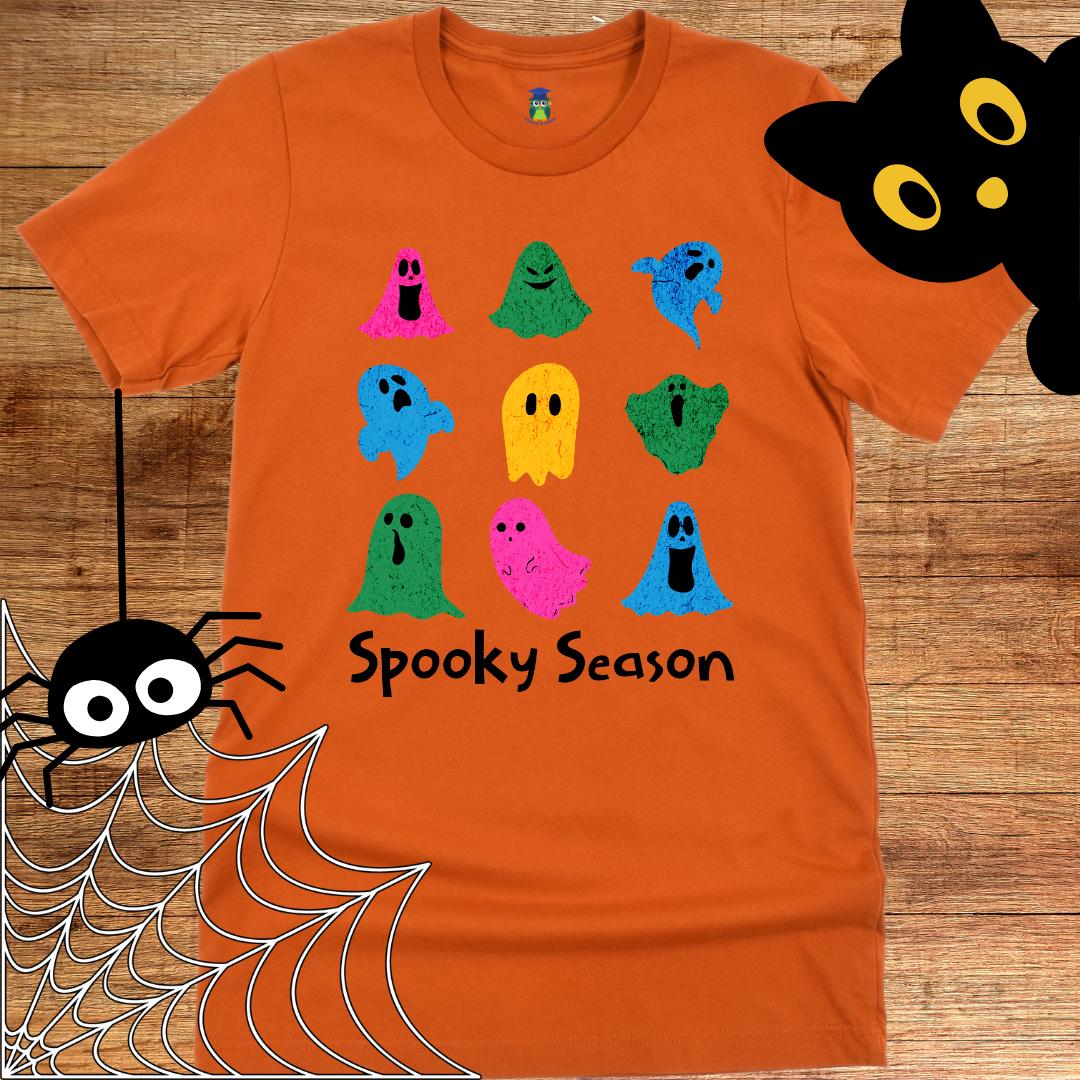 Spooky Season Halloween Teacher T-Shirt - teachngear