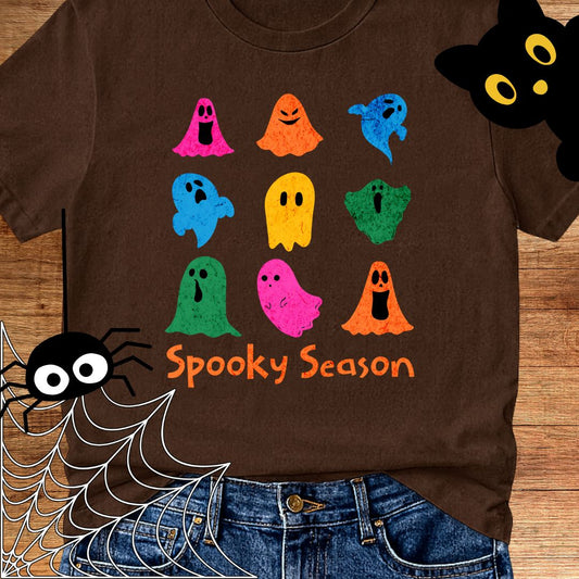 Spooky Season Halloween Teacher T-Shirt - teachngear