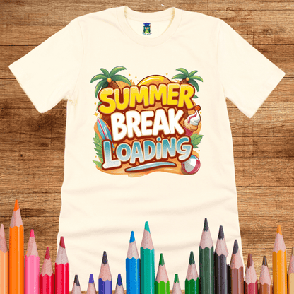 Summer Break Loading Teacher Shirt - teachngear