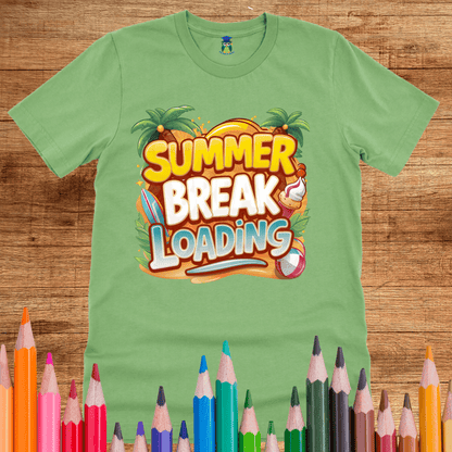 Summer Break Loading Teacher Shirt - teachngear
