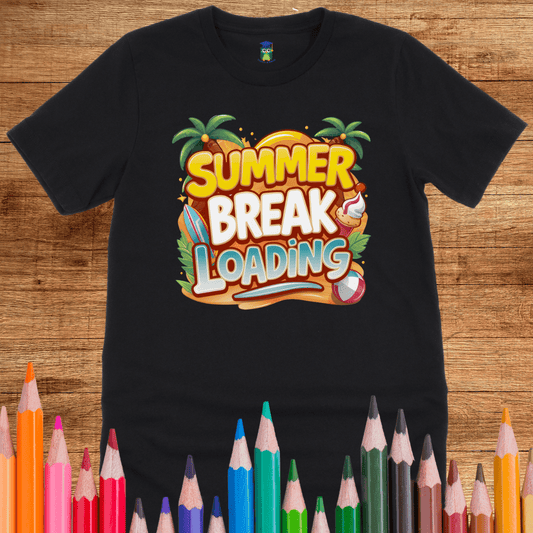 Summer Break Loading Teacher T-Shirt - teachngear