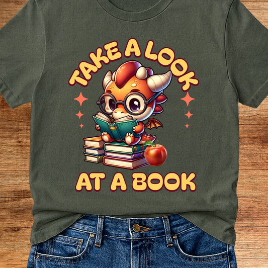 Take a Look at a Book Teacher T-Shirt - teachngear