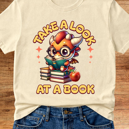 Take a Look at a Book Teacher T-Shirt - teachngear