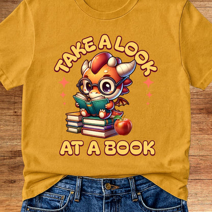 Take a Look at a Book Teacher T-Shirt - teachngear