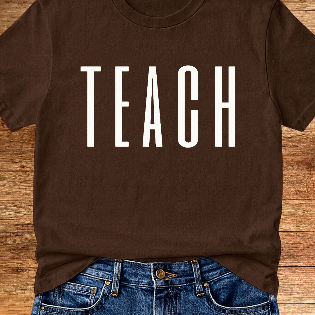 Tall Teach Teacher T-Shirt - teachngear