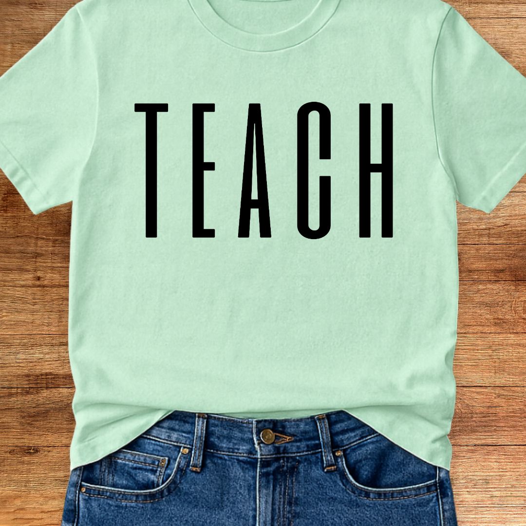 Tall Teach Teacher T-Shirt - teachngear
