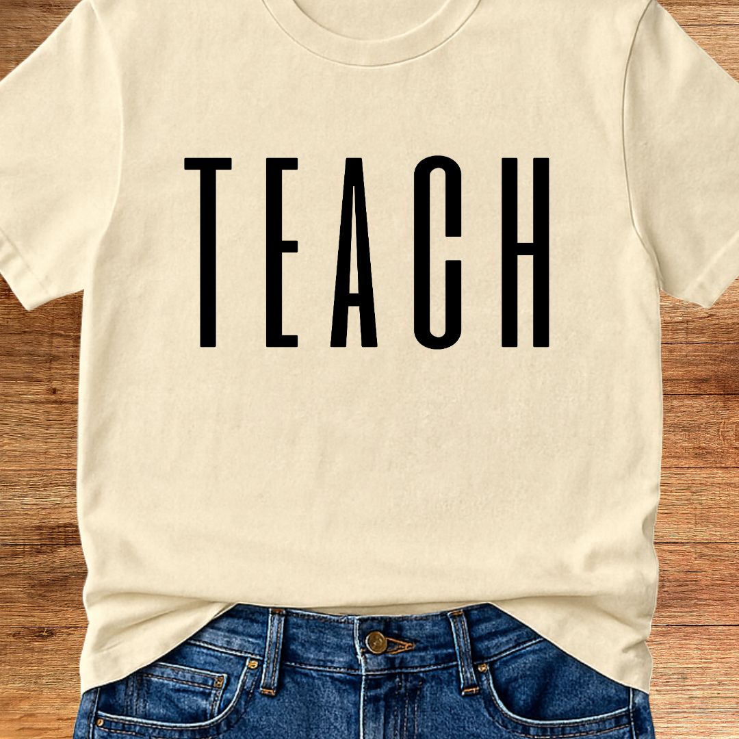 Tall Teach Teacher T-Shirt - teachngear