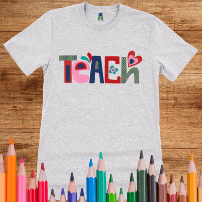 Teach Collage Teacher Shirt - teachngear