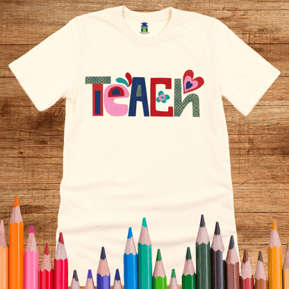 Teach Collage Teacher Shirt - teachngear