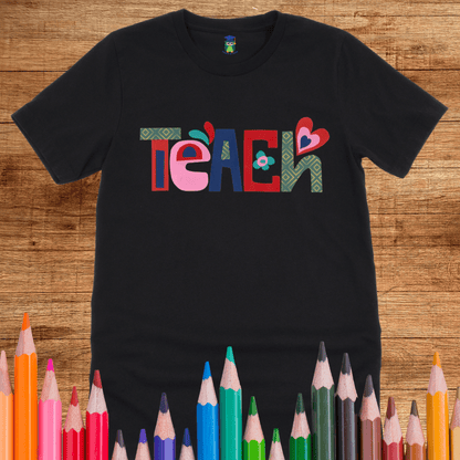 Teach Collage Teacher Shirt - teachngear