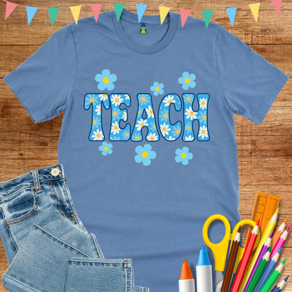 Teach Daisies Teacher T-Shirt - teachngear
