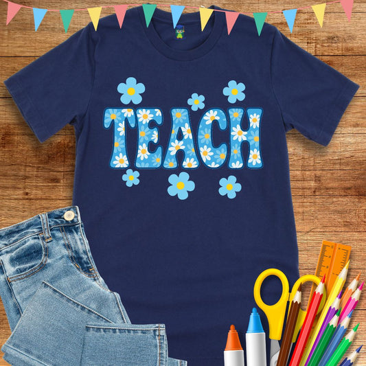 Teach Daisies Teacher T-Shirt - teachngear