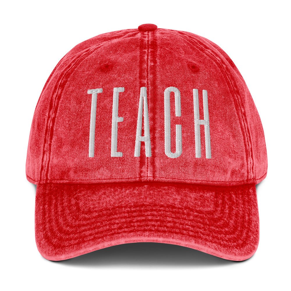 TEACH Embroidered Cotton Twill Cap - teachngear