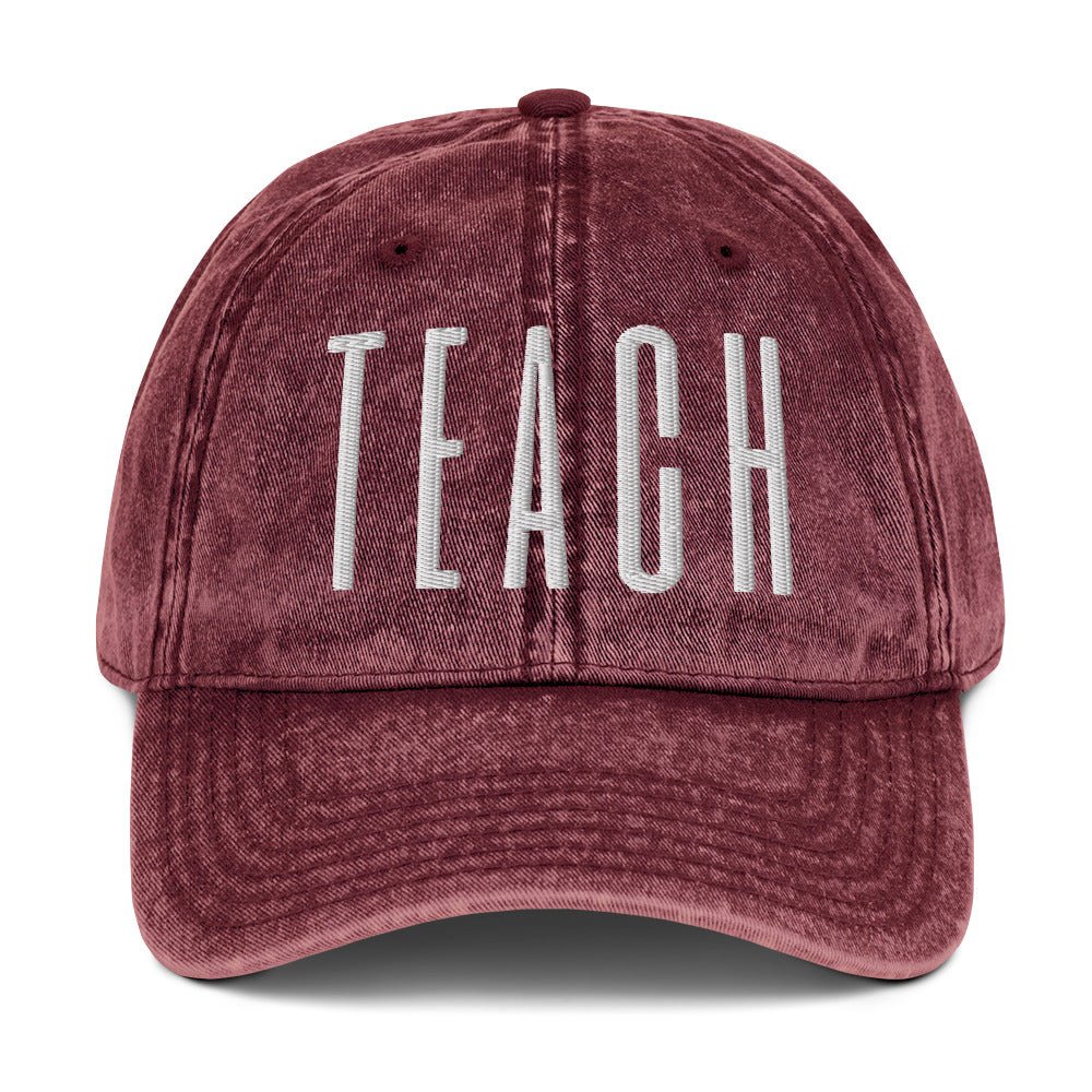 TEACH Embroidered Cotton Twill Cap - teachngear