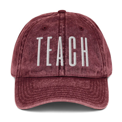 TEACH Embroidered Cotton Twill Cap - teachngear