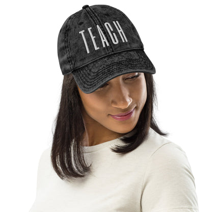 TEACH Embroidered Cotton Twill Cap - teachngear