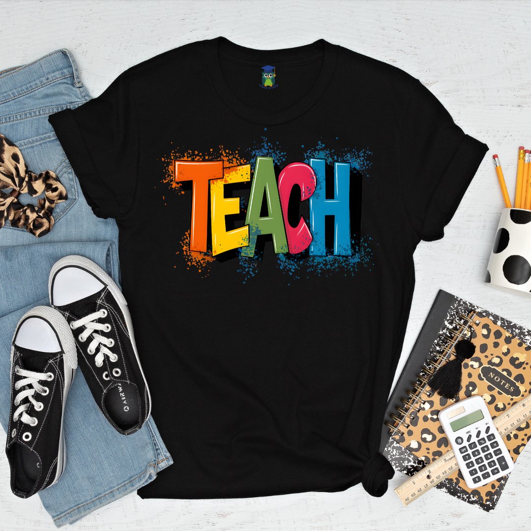 Teach Graffiti Teacher Shirt - teachngear