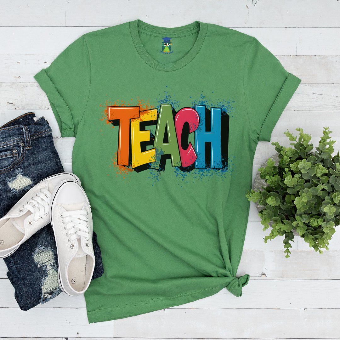 Teach Graffiti Teacher Shirt - teachngear