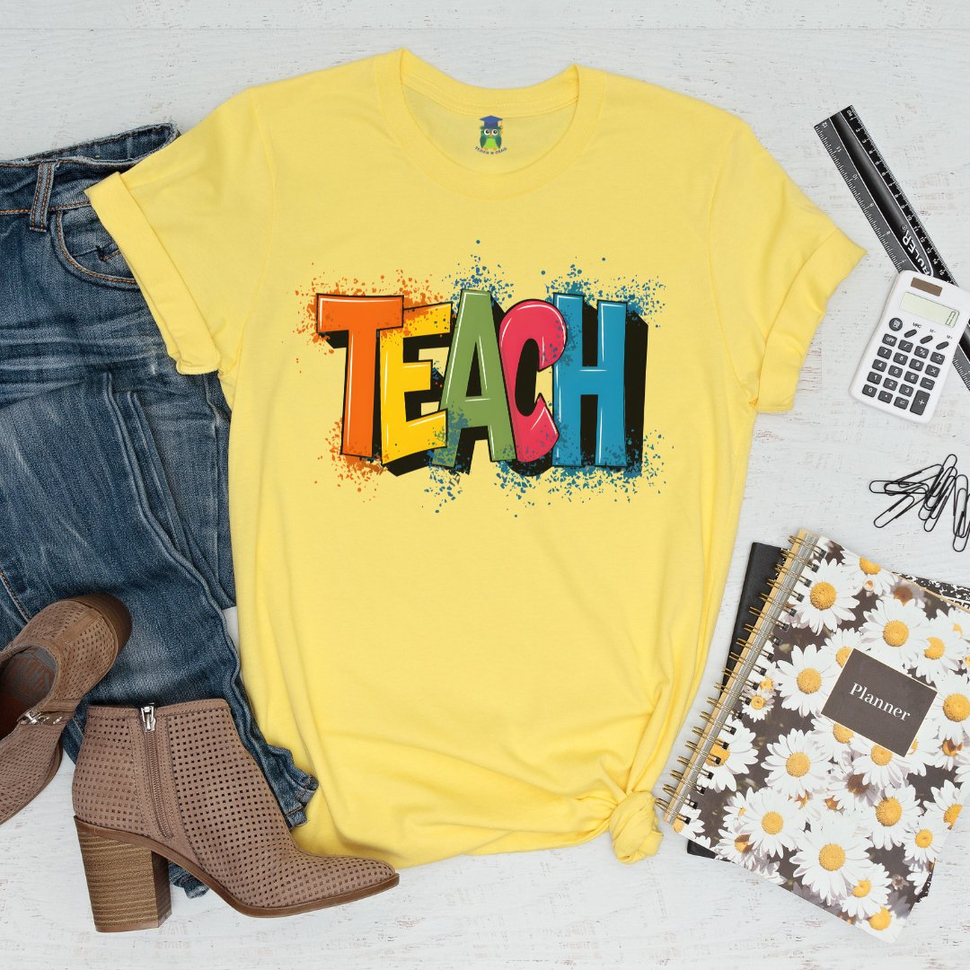 Teach Graffiti Teacher Shirt - teachngear