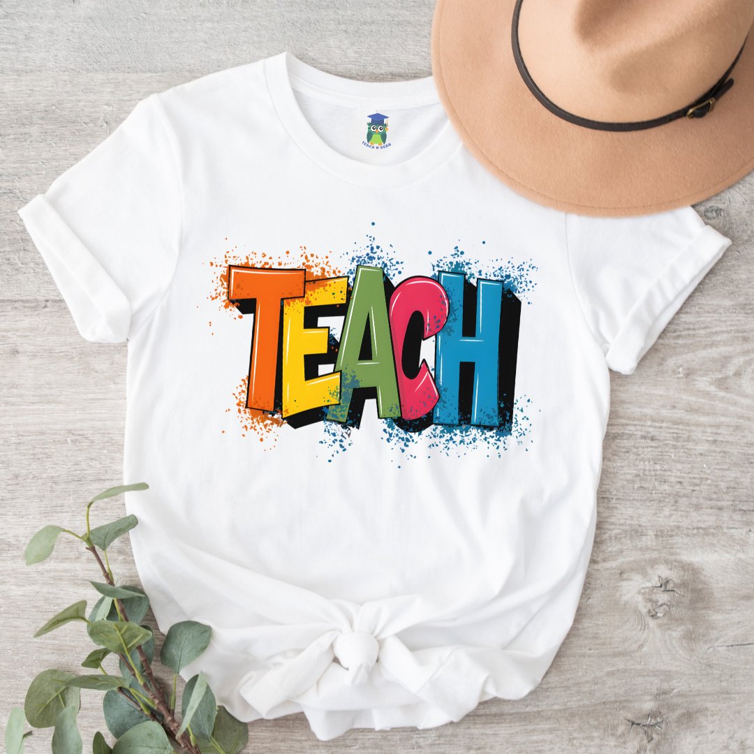 Teach Graffiti Teacher Shirt - teachngear