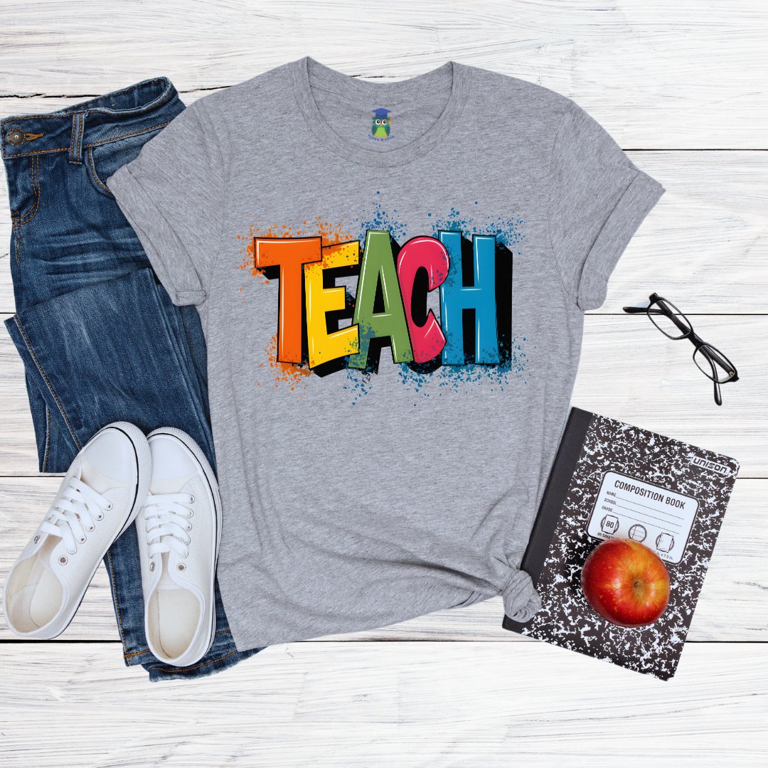 Teach Graffiti Teacher Shirt - teachngear