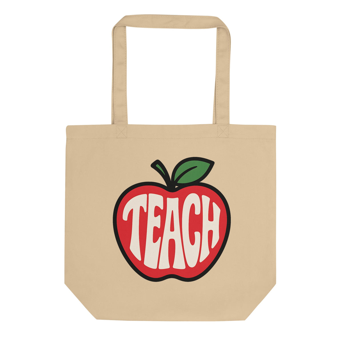 Teach in Apple Cotton Eco Teacher Tote - teachngear