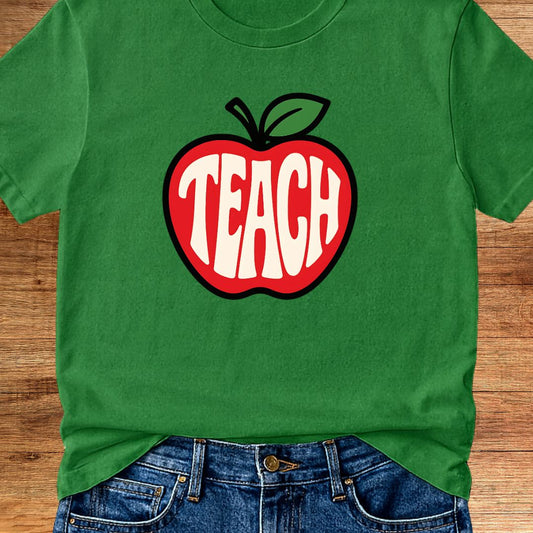 Teach Inside Apple Teacher T-Shirt - teachngear